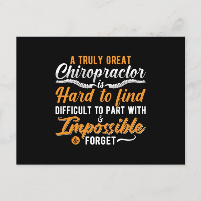 Carte Postale Chiropractic Spine Chiro Truly Great Chiropractor (Devant)