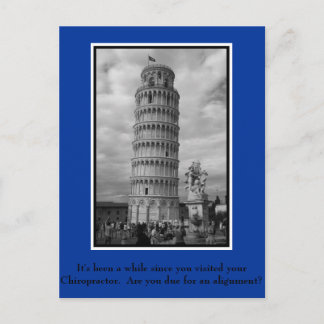 Carte postale chiropratique pour la réactivation d