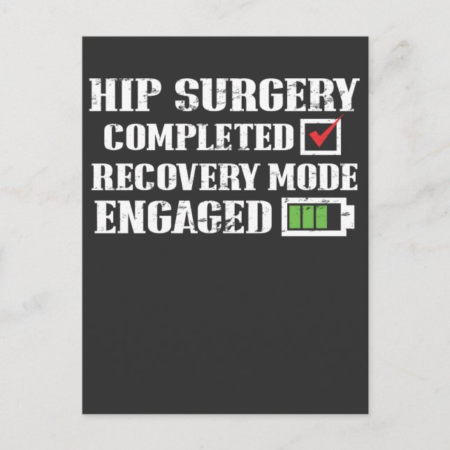 Carte Postale Chirurgie de remplacement de hanche récupération o (Devant)