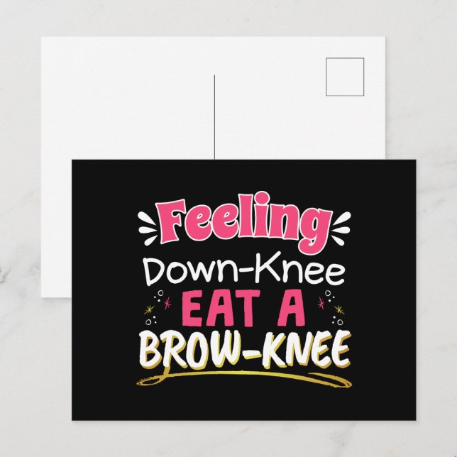 Carte Postale Chirurgie du genou - Jeu de position - Belle Brown (Devant / Derrière)
