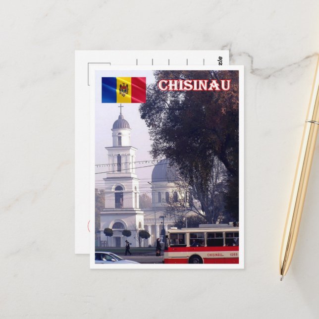 Carte Postale Chisinau - Moldova - Centre - (Devant/Arrière en situation)