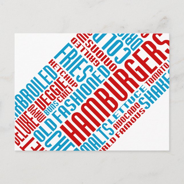 Carte Postale chitChat hamburger (Devant)