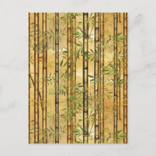 Carte Postale Chiyogami de la forêt de Bamboo