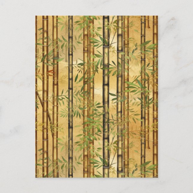 Carte Postale Chiyogami de la forêt de Bamboo (Devant)