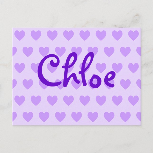 Carte Postale Chloe dans le pourpre (Devant)