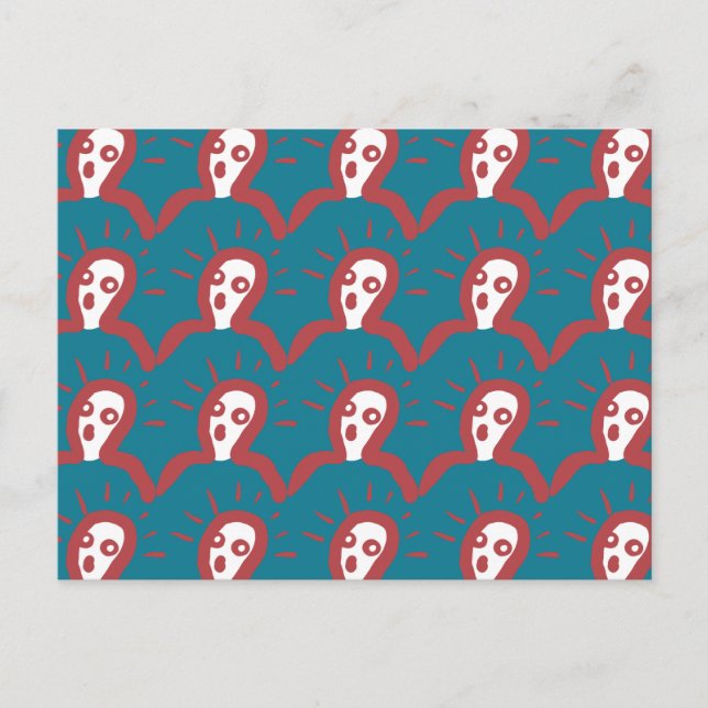 Carte Postale Choc et émerveillement - Amusant Wow face au dessi (Devant)