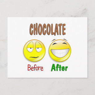 Carte Postale Chocolat avant après