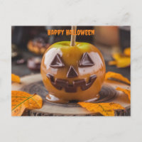 chocolat carmel pomme Jack-o'-lantern halloween