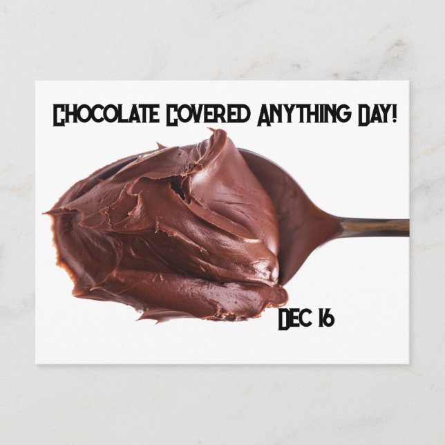 Carte Postale Chocolat couvert tous les jours (Devant)