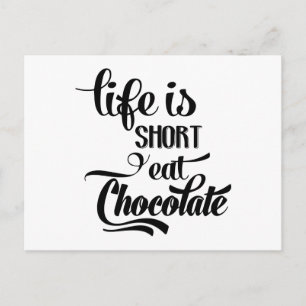 Carte Postale Chocolat drôle - Amour Mlle Vous Penser de vous