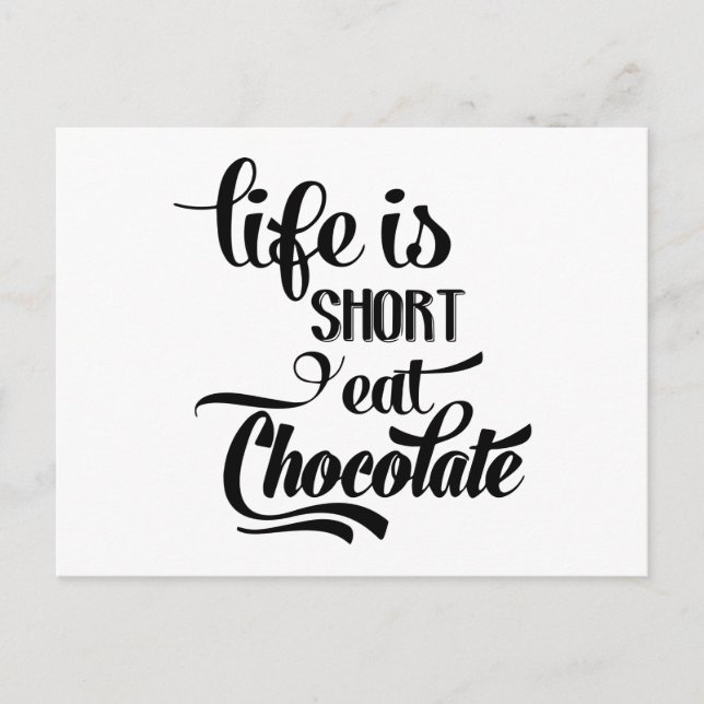 Carte Postale Chocolat drôle - Amour Mlle Vous Penser de vous (Devant)