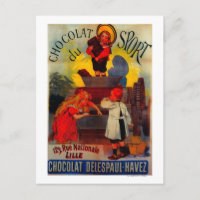 Chocolat du Sport Poster Vintage Europe