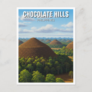 Carte Postale Chocolat Hills Bohol Philippines Travel