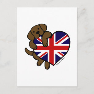 Carte Postale Chocolat Labrador British Heart