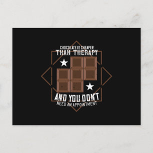 Carte Postale Chocolat - Le Chocolat Est Moins Cher