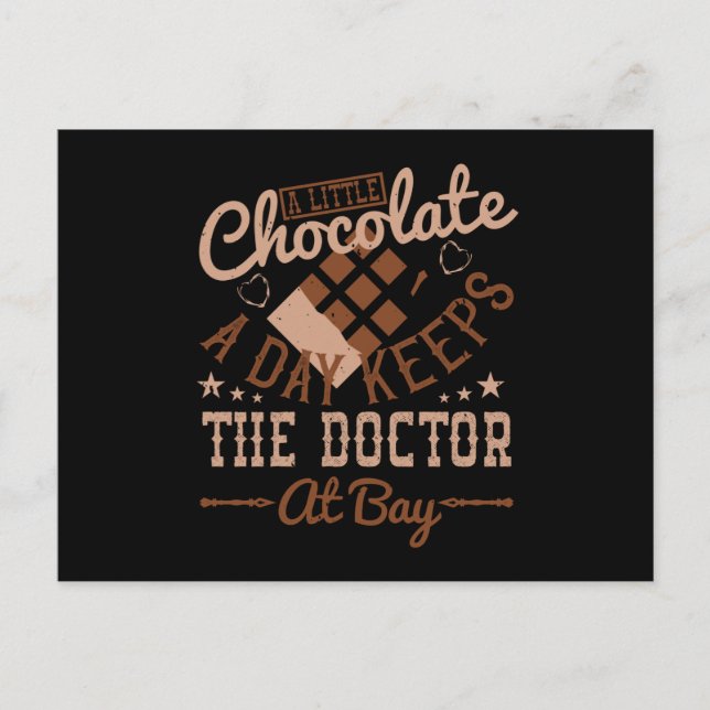 Carte Postale Chocolat - Un Peu De Chocolat Par Jour (Devant)