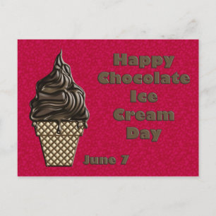 Carte Postale Chocolate Ice Cream Day June 7