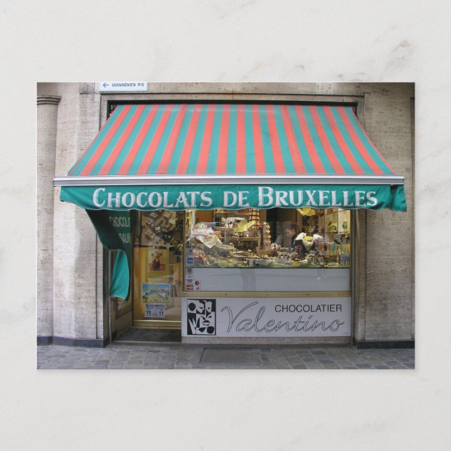 Carte Postale Chocolatier, Bruxelles, Belgique (Devant)