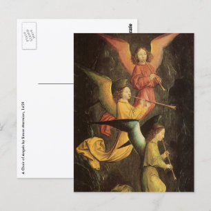 Carte Postale Chœur d'anges par Simon Marmion, Art de la Renaiss