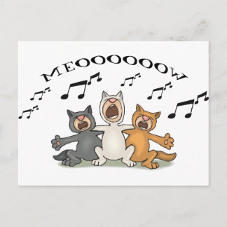 Carte Postale Choeur de chat