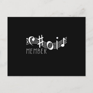 Carte Postale Choir Member Chorus Clef Singer Choral Music Gift