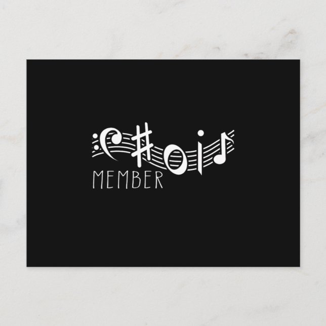 Carte Postale Choir Member Chorus Clef Singer Choral Music Gift (Devant)