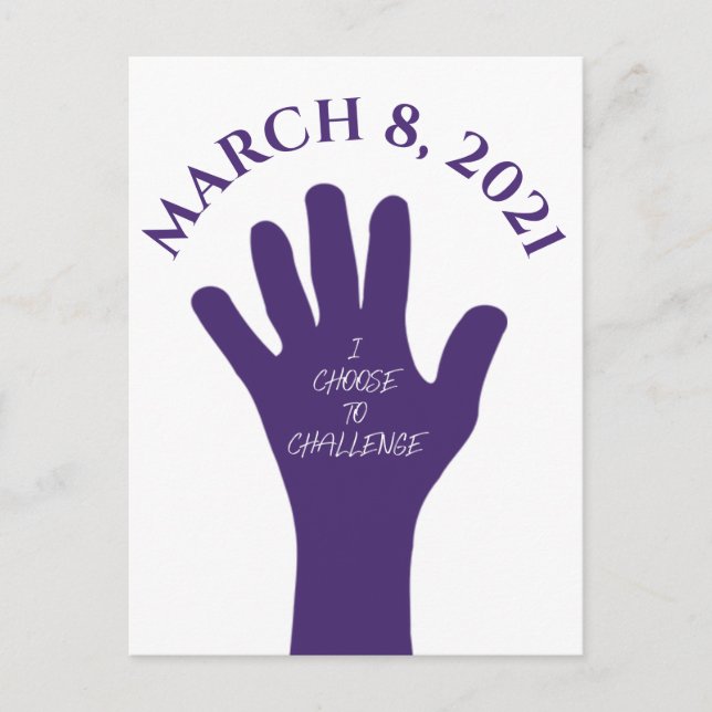 Carte Postale Choisir de contester le 8 mars Journée des femmes  (Devant)
