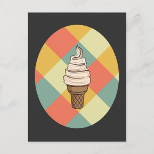 Carte Postale Choisir une saveur : Retro Ice Cream Cone Vintage