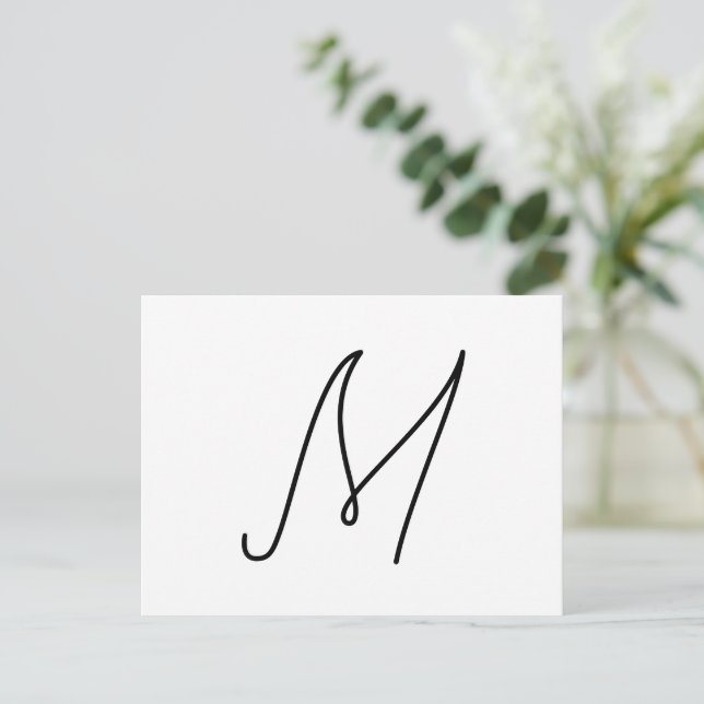 Carte Postale Choisissez votre propre lettre | Style de police : (Debout devant)