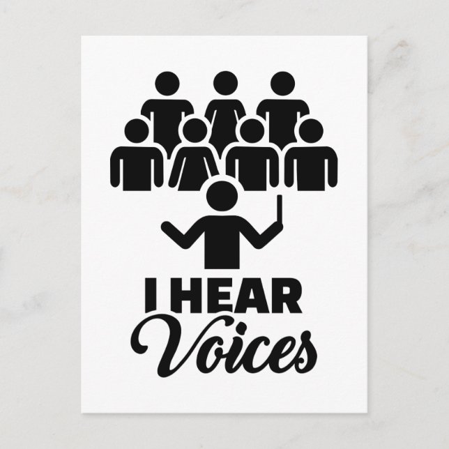 Carte Postale Chorale J'entends des voix (Devant)