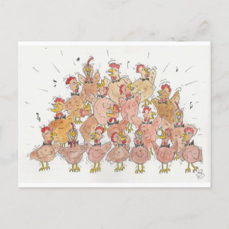 Carte postale Chorale Poulet/Hen