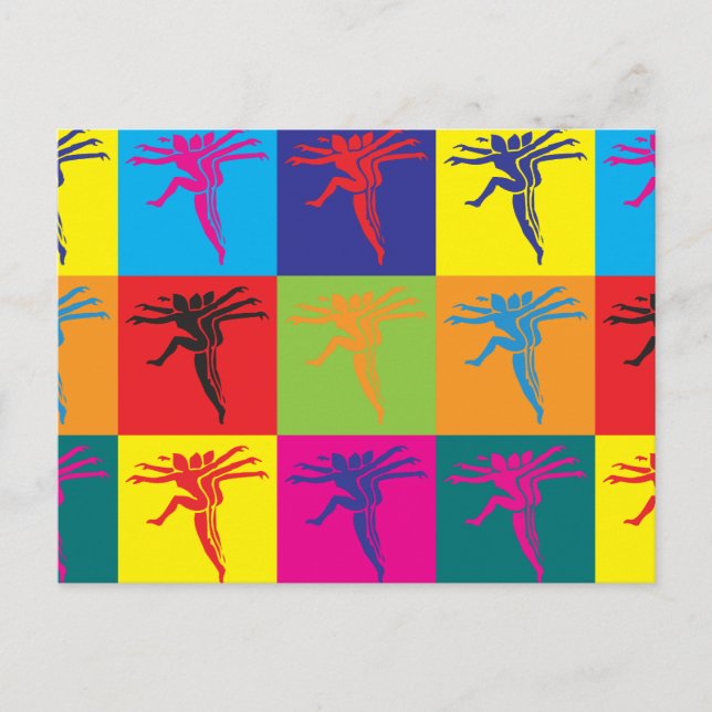 Carte Postale Chorégraphie Pop Art (Devant)