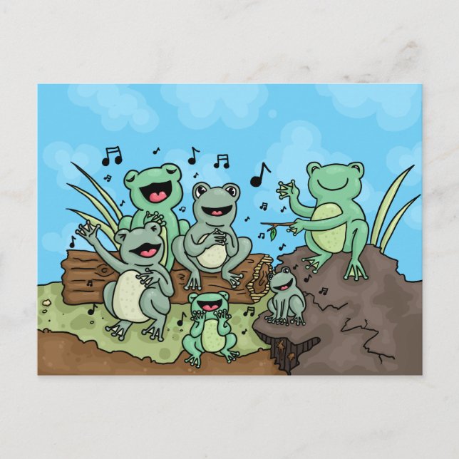 Carte Postale Chorus de grenouille (Devant)
