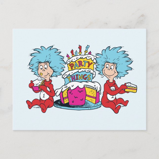 Carte Postale Chose Une Chose Deux Fête des Choses (Devant)