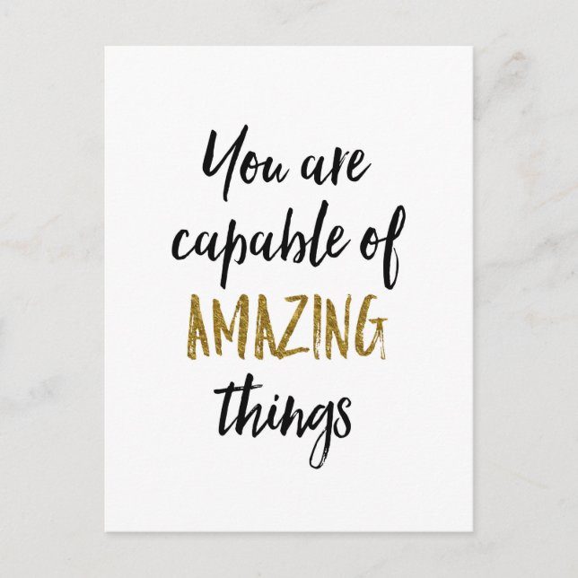 Carte Postale Choses Extraordinaires Citation motivationnelle (Devant)