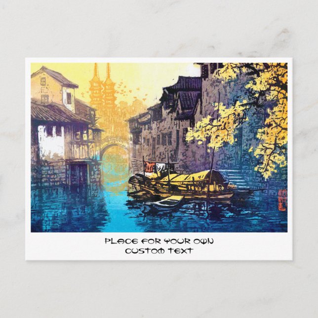 Carte Postale Chou Xing Hua Suzhou Coucher du soleil sur la rivi (Devant)