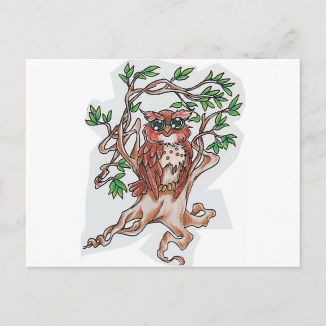 Carte Postale Chouette (Devant)