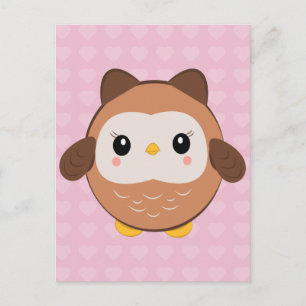 Carte postale Chouette Bébé