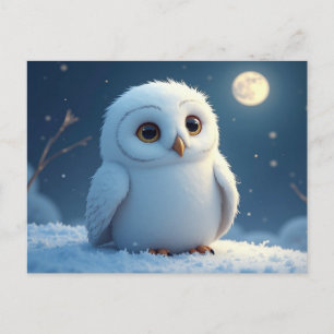 Carte Postale Chouette blanche
