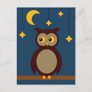 Carte Postale Chouette Brown