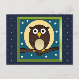 Carte Postale Chouette de nuit Brown