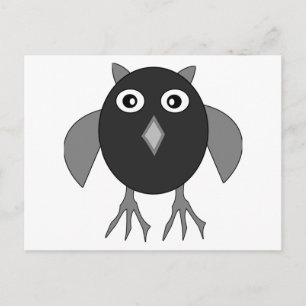 Carte postale Chouette d'Halloween déplaisante