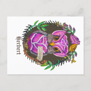 Carte Postale chouette Imaginaire - chouette mignonne