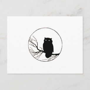 Carte Postale chouette noire