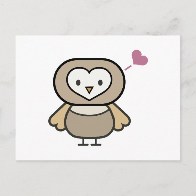 Carte Postale chouette petite chouette (Devant)