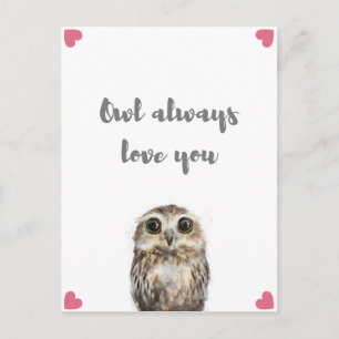 Carte Postale Chouette t'aime toujours