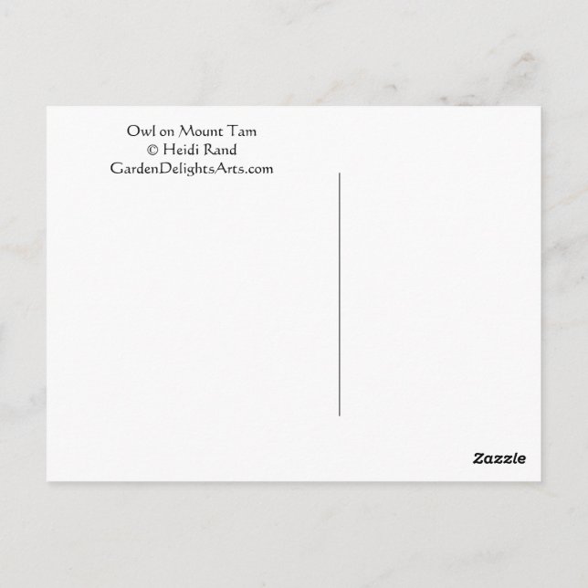 Carte Postale Chouette Tam (Dos)