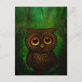 Carte Postale Chouette triste yeux