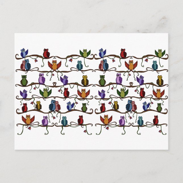 Carte Postale chouettes (Devant)