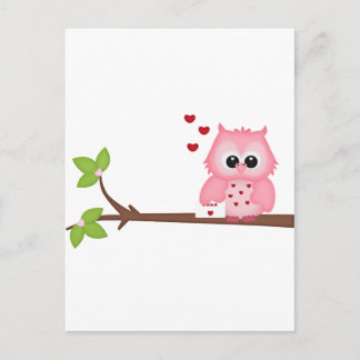 Carte Postale Chouettes d'amour des bois
